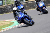 Yamaha R1 blue helmet white